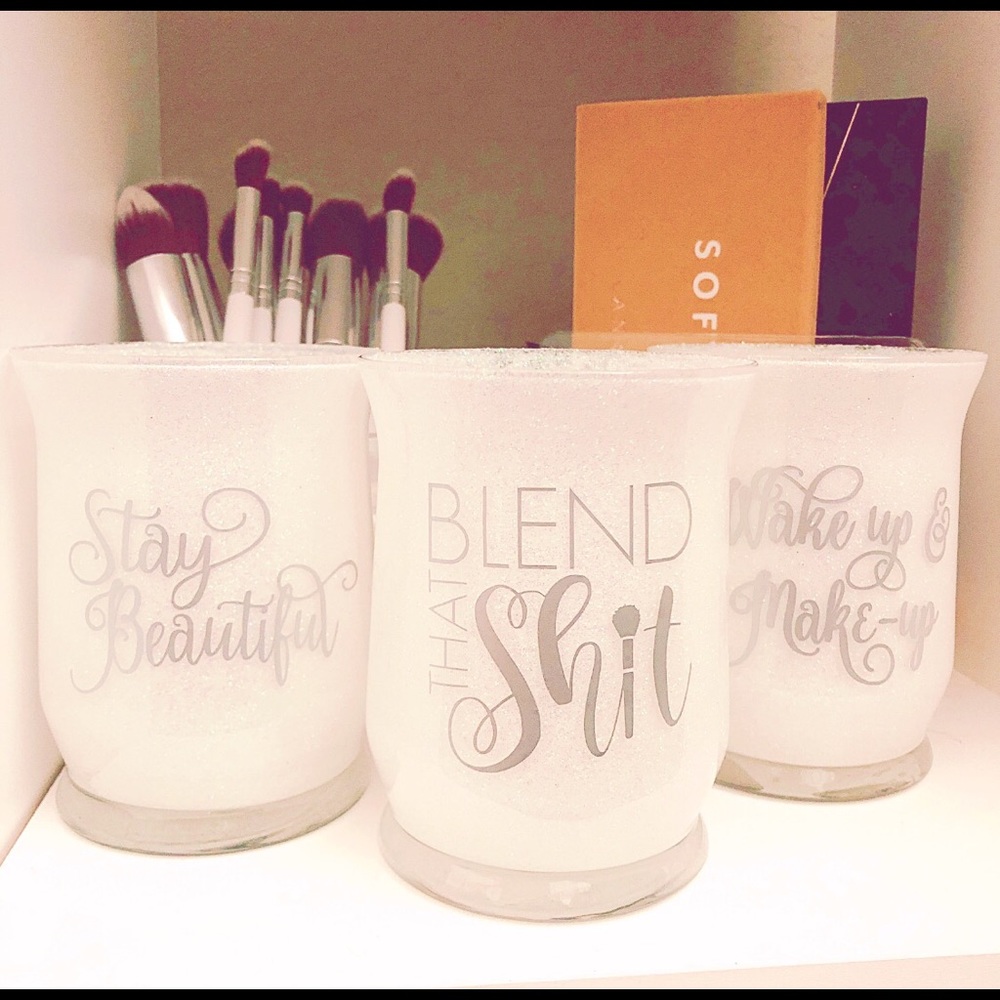 Makeup brush holders